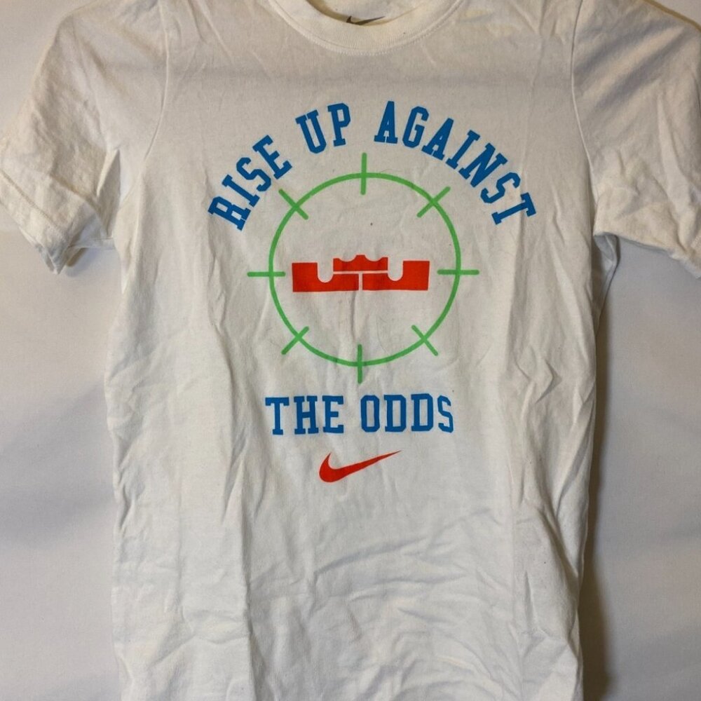 Nike Vintage T-shirt Women's Small  "RISE UP AGAINST THE ODDS" White Golf Gym
